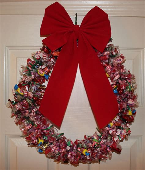 Christmas Holiday Candy Wreath by DadandSonsWW on Etsy