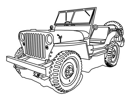 Jeep Coloring Pages Kidsuki