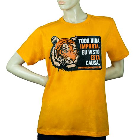 Camiseta Tigre Laranja Loja Rancho Dos Gnomos