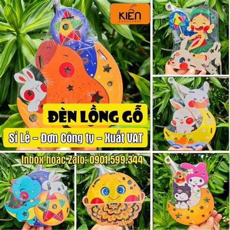 Lồng Đèn Trung Thu Dễ Thương Bằng Gỗ Hình Thú Hot Trend Capybara Kuromi Labubu Khủng Long Công