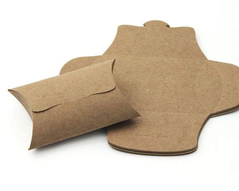 50 Cajas De Almohada De Kraft Cierre De Ficha Por WishDesignStudio Diy