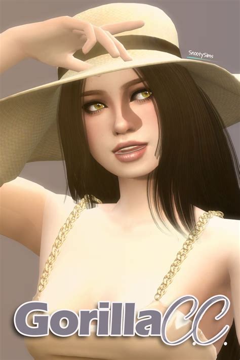 Gorilla Cc Sims 4 Maxis Match Brand You Sims 4 Panama Hat Gorilla