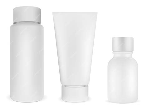 Emballage De Bouteille Cosmétique Produit En Plastique Blanc 3d