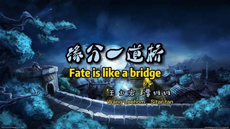 王力宏譚維維 緣分一道橋『你想走 就請立馬抽刀 愛一筆勾銷 』【動態歌詞】 🎵 Youtube