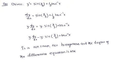 [solved] Determine Whether The Given Differential Equations Are