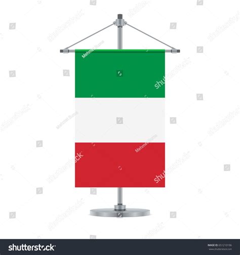 Flag Design Italian Flag On Cross Stock Vector (Royalty Free) 651210196