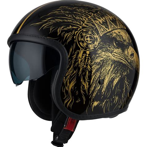 Nzi Rolling Sun Open Face Helmet Golden Motardinn