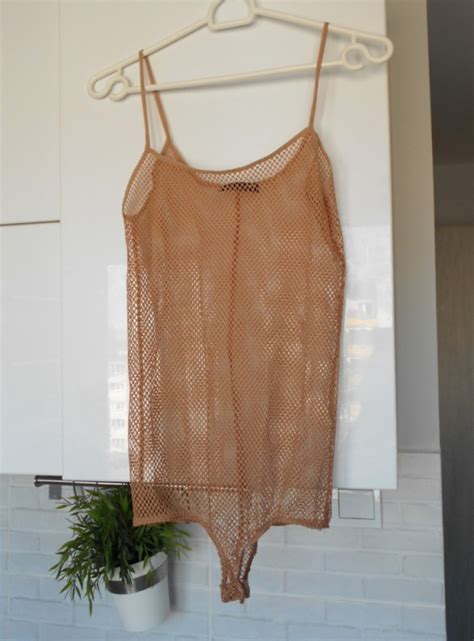 Zara Nowe Siateczkowe Body Nude Be Owe Cieliste W Top Szafa Pl