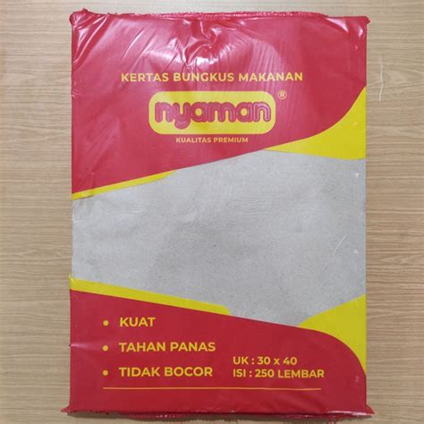 Jual Kertas Bungkus Nasi Minyak Makanan Nyaman 30 X 40 Cm 1 Pak Isi