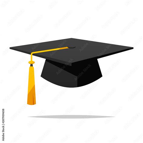 Graduation hat vector isolated illustration Stock Vector | Adobe Stock