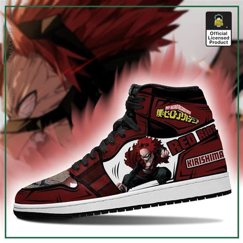 My Hero Academia Shoes Eijiro Red Riot Jordan Sneakers Custom BNHA