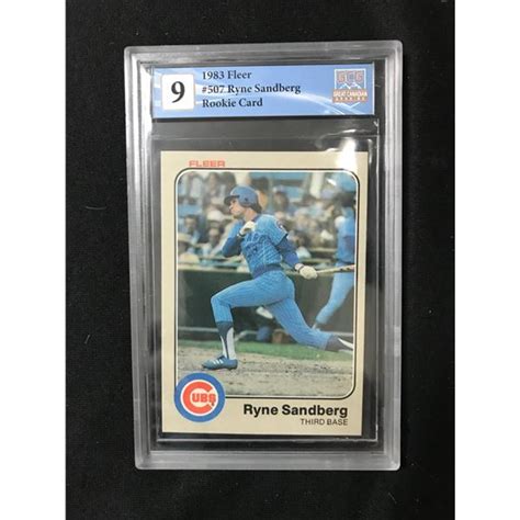 RYNE SANDBERG ROOKIE CARD 1983 FLEER GCG 9