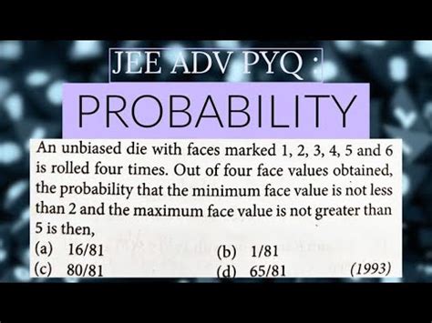 Jee Adv Pyq Probability Youtube