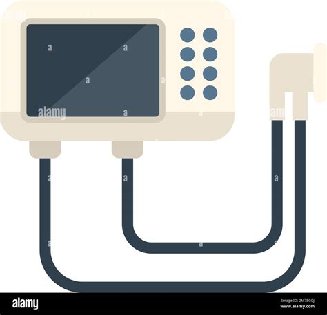 Oxygen Equipment Icon Flat Vector Medical Machine Intensive Care