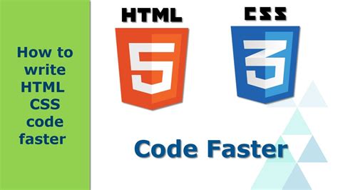 How To Write Faster Html And Css Youtube