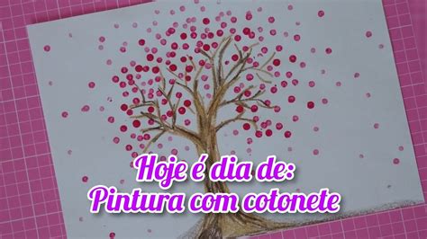 Pintura cotonete ipê rosa YouTube