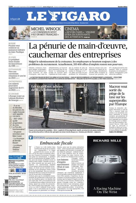 Le Figaro Dition Num Rique Du Septembre