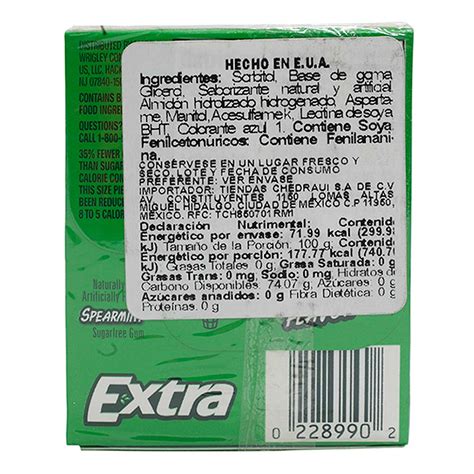 Goma De Mascar Extra Hierbabuena 40 5g Chedraui