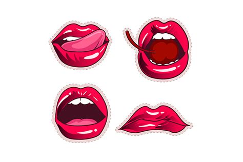 Hot Red Lips Sexy And Sensual Sticker Graphic By GRAPPIX Studio Creative Fabrica