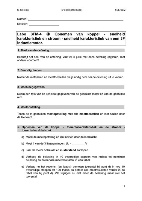 3FM 4 Labo Vti S Sintobin TV Elektriciteit Labo 6EE 6EM Namen