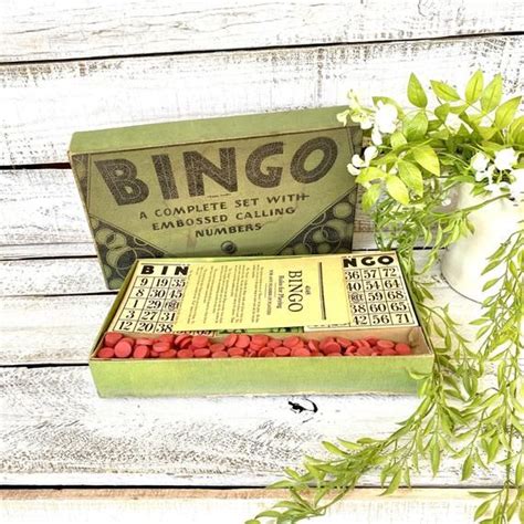 Vintage S Complete Milton Bradley Bingo Game Etsy