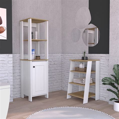 Conjunto Malaga Mueble Columna De Ba O Puerta Organizador Bajo Z