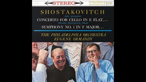 Shostakovich Cello Concerto No 1 In E Flat Major Op 107 Mstislav