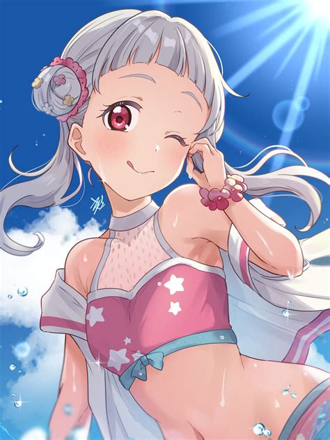 Kyaku Tasu Arashi Chisato Love Live Love Live Superstar Highres 1girl Bikini Blue Bow