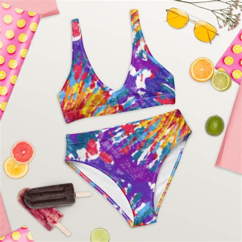 Tye Dye Bikini Bathing Suit Tie Dye Bathing Suits Women Etsy