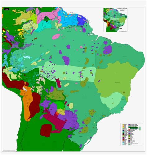 Linguistic Map Of Brazil - Free Transparent PNG Download - PNGkey