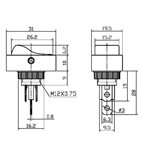 Mr 132a 2 Oval Asw Serisi 12v 20amper Ledli On off Anahtar Yeşil Yeşil