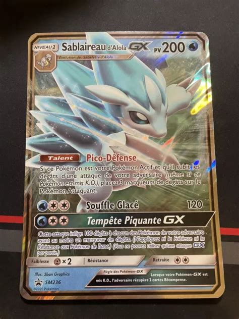 CARTE POKÉMON SABLAIREAU d Alola GX SM236 Promo Jumbo Carte Géante