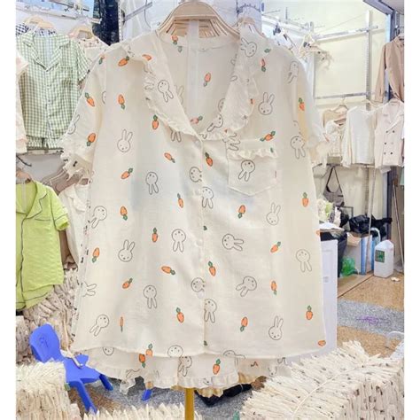 BỘ ĐỒ NGỦ MẶC NHÀ CỘC TAY VIỀN BÈO HOT HÈ Shopee Việt Nam