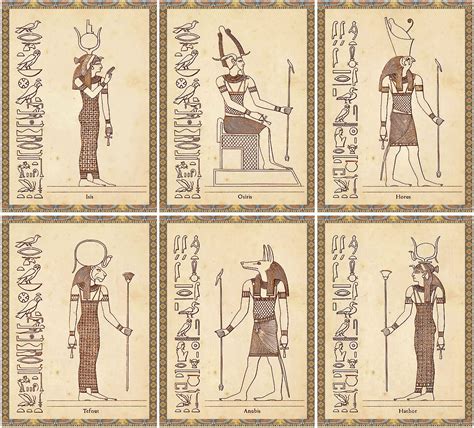 Egyptian Gods and Goddesses (1870), 12 Prints – benebell wen