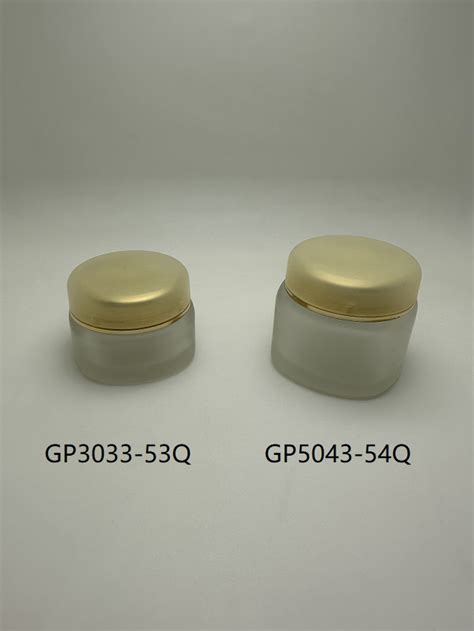 30gm And 50gm Frosted Cosmetic Glass Jar With Matted Gold Cap Glass