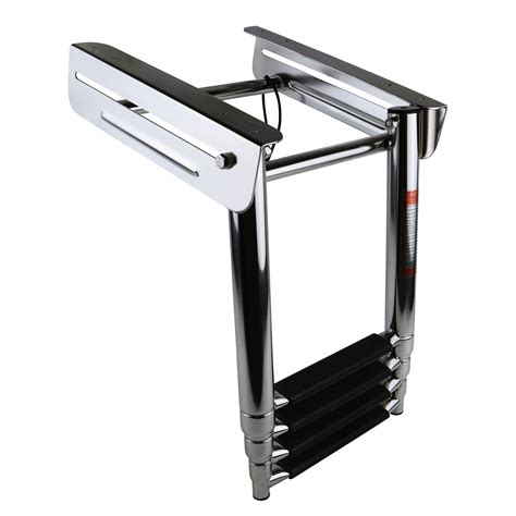 4 Step Ladder 316 Stainless Steel Under Platform Slide Mount