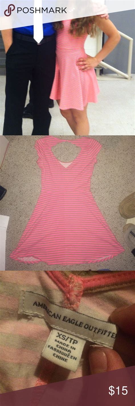 Nude And Pink Striped Dress Cute And Comfortable