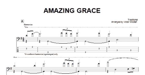 Amazing Grace Bass Guitar Tab Print Sheet Music Now