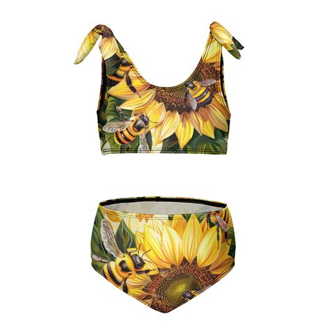 Bee Daisy Flower Girl S 2 Piece Bikini Set Beach Sport Swimsuit Swimwear 6 7Y110cm Walmart