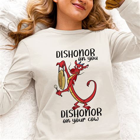 Dishonor On Your Cow Mushu Svg Mulan Vinyl Cut File Svg Dxf Png Ai