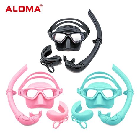 Aloma Liquid Silicone Free Diving Mask With Light Foldable Open