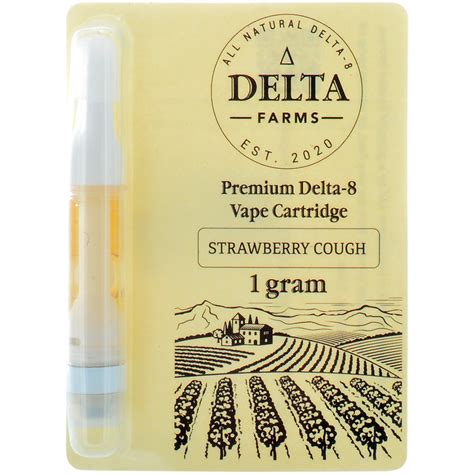 Delta Farms Delta 8 Vape Cartridge Strawberry Cough 1ml Dr Ganja