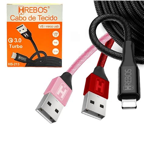 Cabo De Dados Turbo 3 0 Corda Hrebos 1 Metro Shopee Brasil