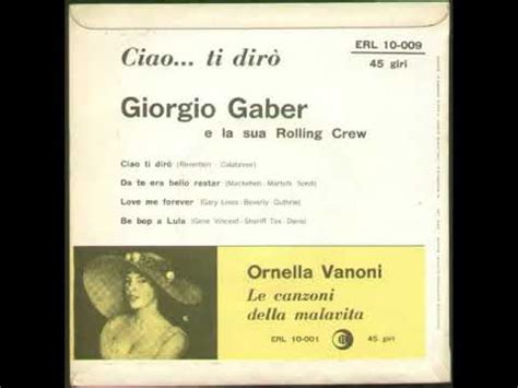 Da Te Era Bello Restar Singolo 1958 Giorgio Gaber YouTube