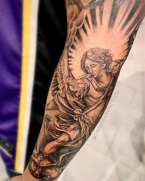 Share 72 Archangel Michael Tattoo Forearm Super Hot Vova Edu Vn