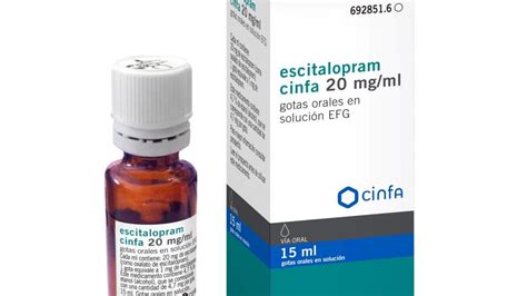 Cinfa Lanza Escitalopram Gotas Orales En Soluci N Efg