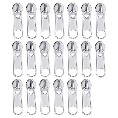 Goyunwell 5 Zipper Pulls Metal Silver Zipper Pulls Bulk 30pcs Zipper