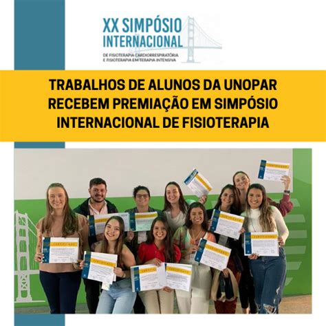 Trabalhos de alunos da Unopar recebem premiação em Simpósio