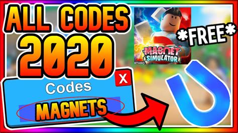 All Working Magnet Sim Codes Roblox Magnet Simulator Youtube