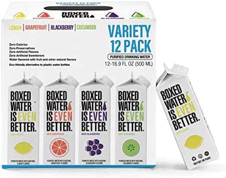 Boxed Water Variety Pack Flavored Water 16 9 Oz 12 Pack Purified